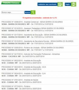 Vagas de emprego no Mato Grosso