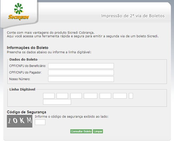 Segunda via Sicredi