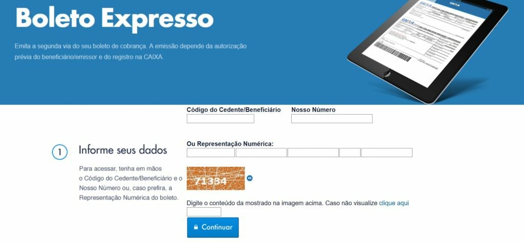 Atualizar boleto da Caixa