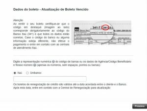 Atualizar boleto Itaú