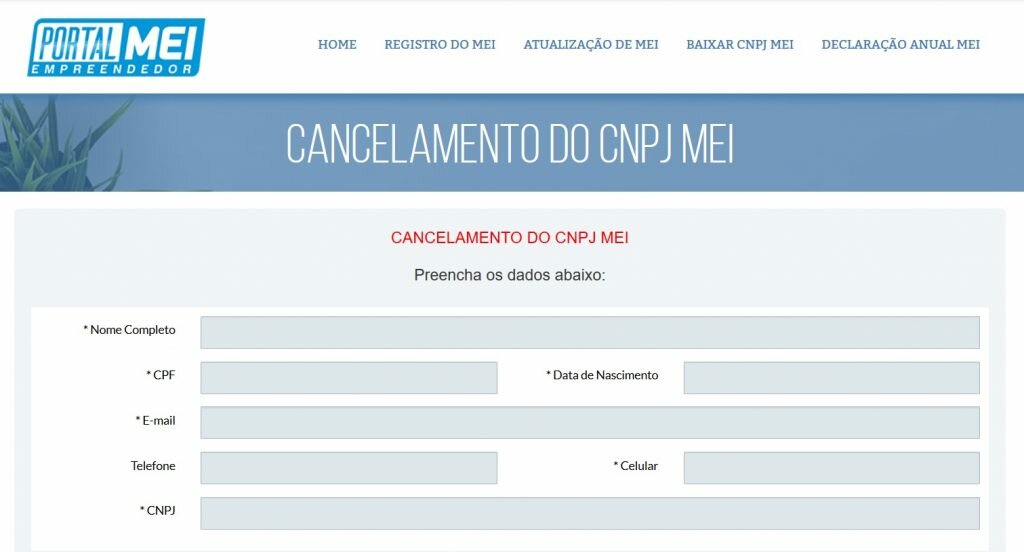 Como cancelar o MEI - Microempreendedor Individual