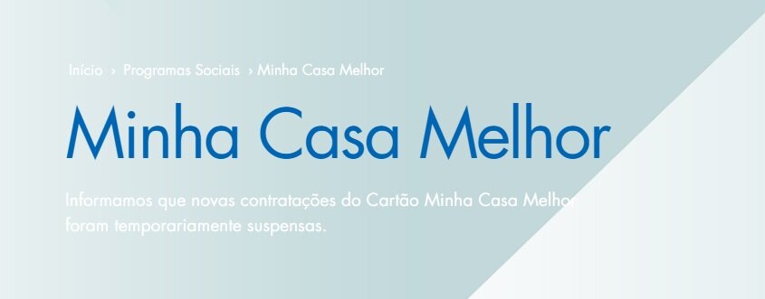 Como solicitar o cartão minha casa melhor